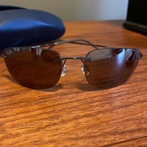 Maui Jim sport sunglasses, very light, small frame, brown tint